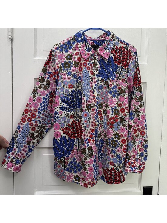 Talbots Tops - Talbots Women’s XL Cotton Patchwork Floral Button Down Shirt Multicolor